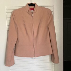 Anne Klein wool jacket, blush medium petite